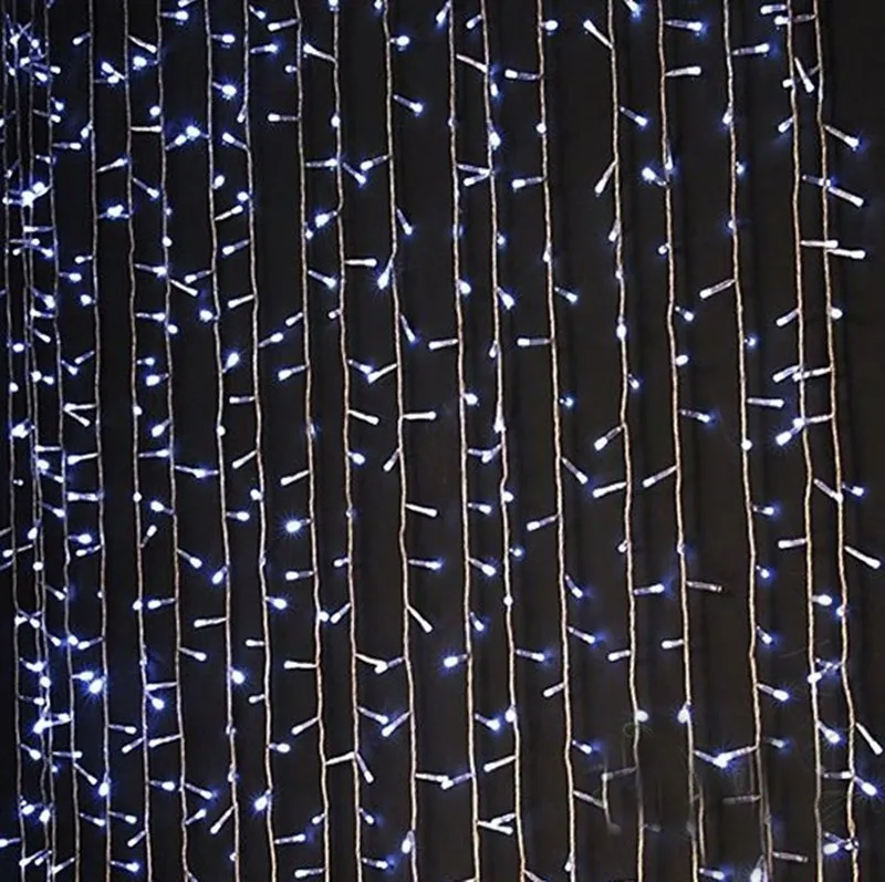 6 м x 3 М 600 светодиодный Водопад открытый Рождественская фея строки Шторы Света Свадьба Отели вечерние события Stage Hotel сад клуб поставки