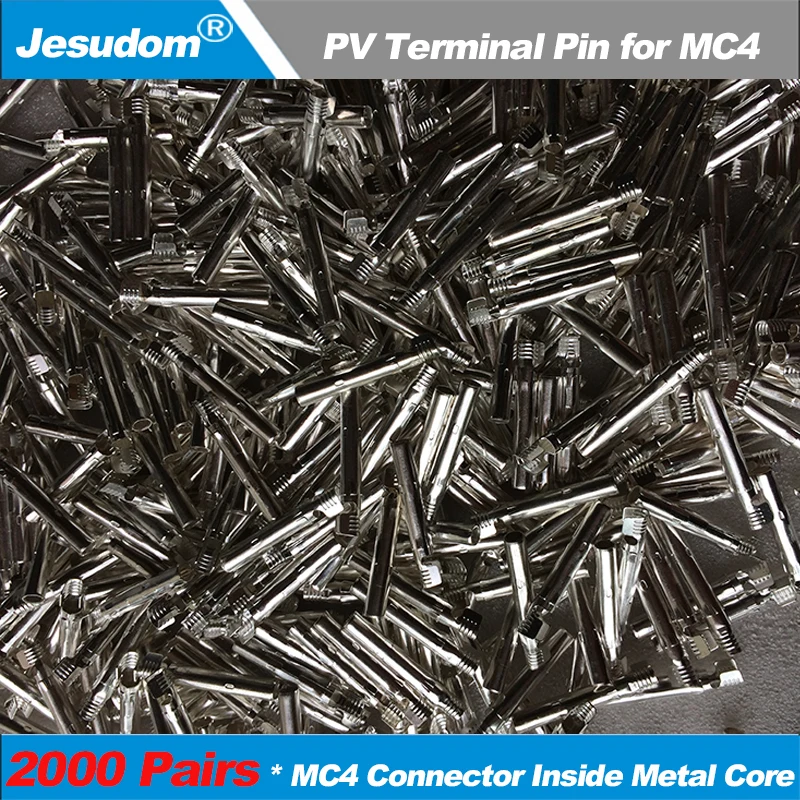 Jesudom 2000 пар x мужского и женского MC4 Pin внутри металла ядро использования для солнечной кабеля подключения