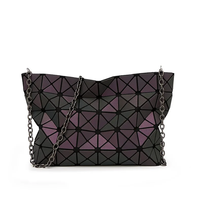 

Famous Women Summer Bag Diamond Lattice Fold Sequin Over Bags Small Women Clutch Handbag Chain Shoulder Messenger Bag Wristlet