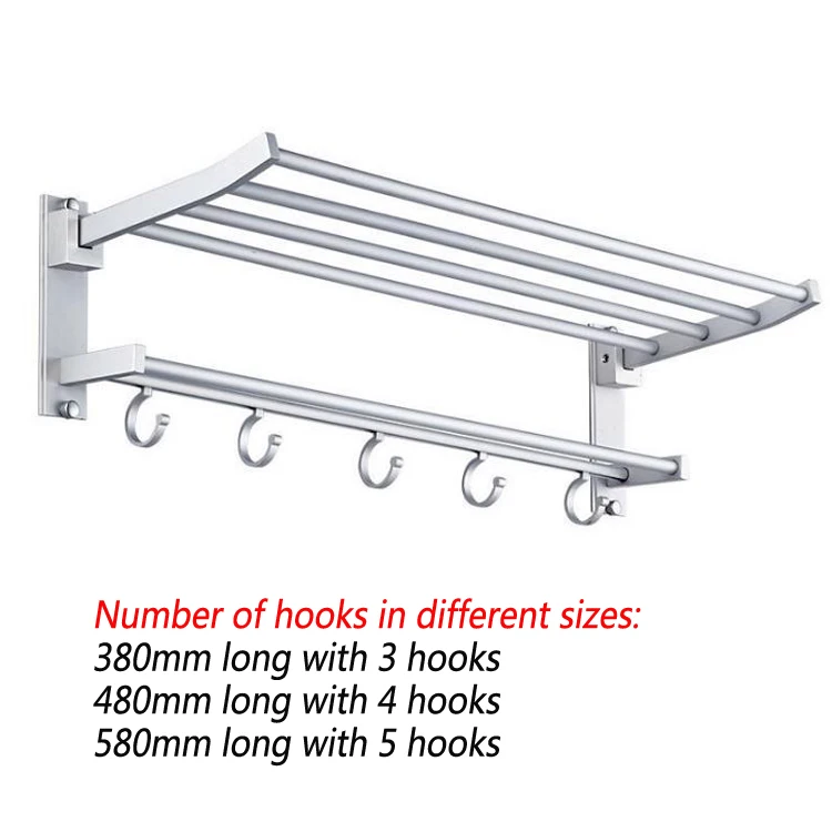 Алюминиевая вешалка для полотенец, 2 слоя, многофункциональная Складная подставка для полотенец, подставка для полотенец, подвеска, 1 шт