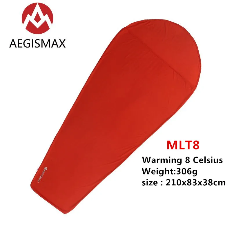 AEGISMAX Thermolite Warming 5/8 Celsius Sleeping Bag Liner Outdoor Camping Portable Single Bed Sleeping Sheet Lock Temperature - Цвет: MLT8 Mnmmy L