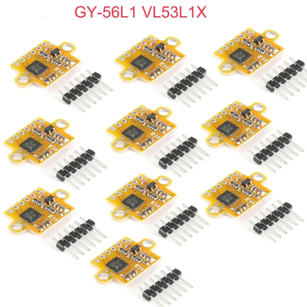 

10/5/2/1Pcs GY-56L1 VL53L1X Laser Sensor Module TOF Time-of-Flight Range Breakout Distance Measurement I2C Serial PWM Output