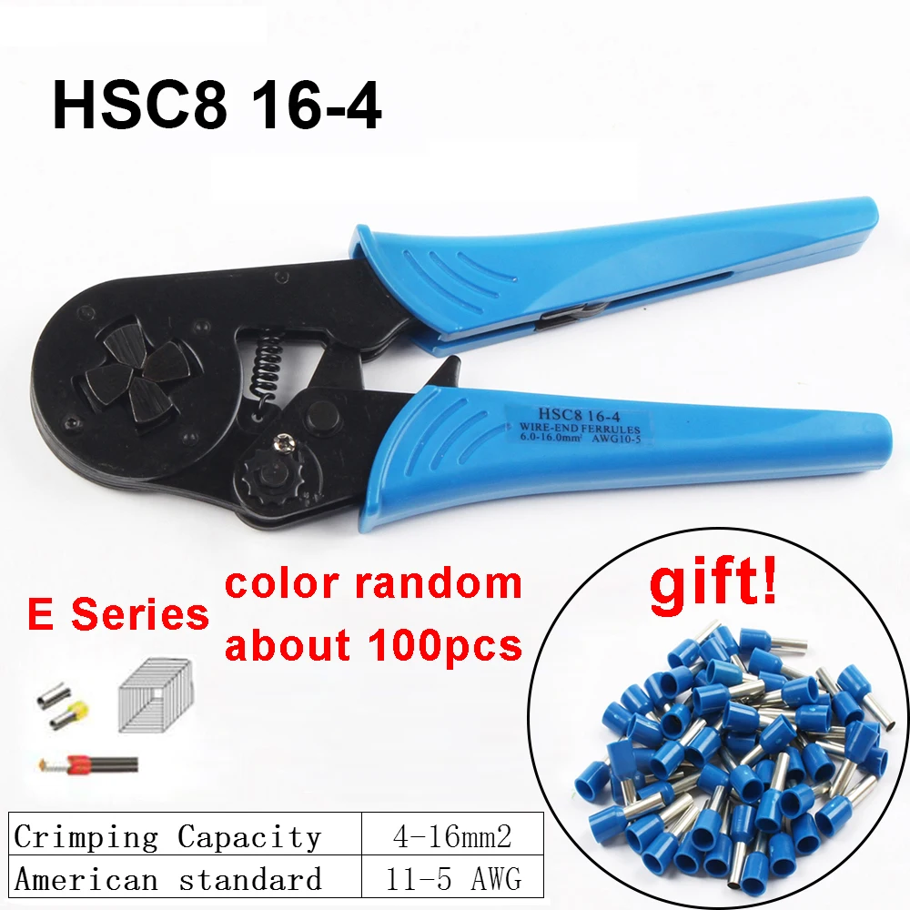 HSC810S 23 7AWG HSC8 6 4B/6 0 25 6mm2 16 4 обжимные плоскогубцы с электрической трубкой терминалы