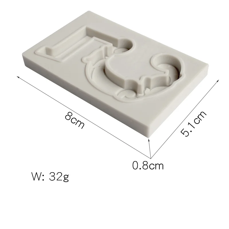0-9 цифр силиконовая форма для торта, кухонная выпечка для шоколадных кондитерских кексов глина, инструменты для украшения помады аксессуары - Цвет: 5