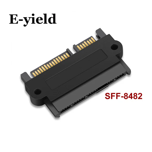 SFF-8482 computer cable / connectors SAS to SATA 22 pin Hard Disk Drive Raid Adapter with 15 Pin Power Port