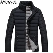 Высокое качество Для мужчин теплые куртки для девочек легкая зимняя хлопковая куртка-пуховик Толстая Для мужчин s пальто свет Вес парка Большие размеры M-5XL WXF16