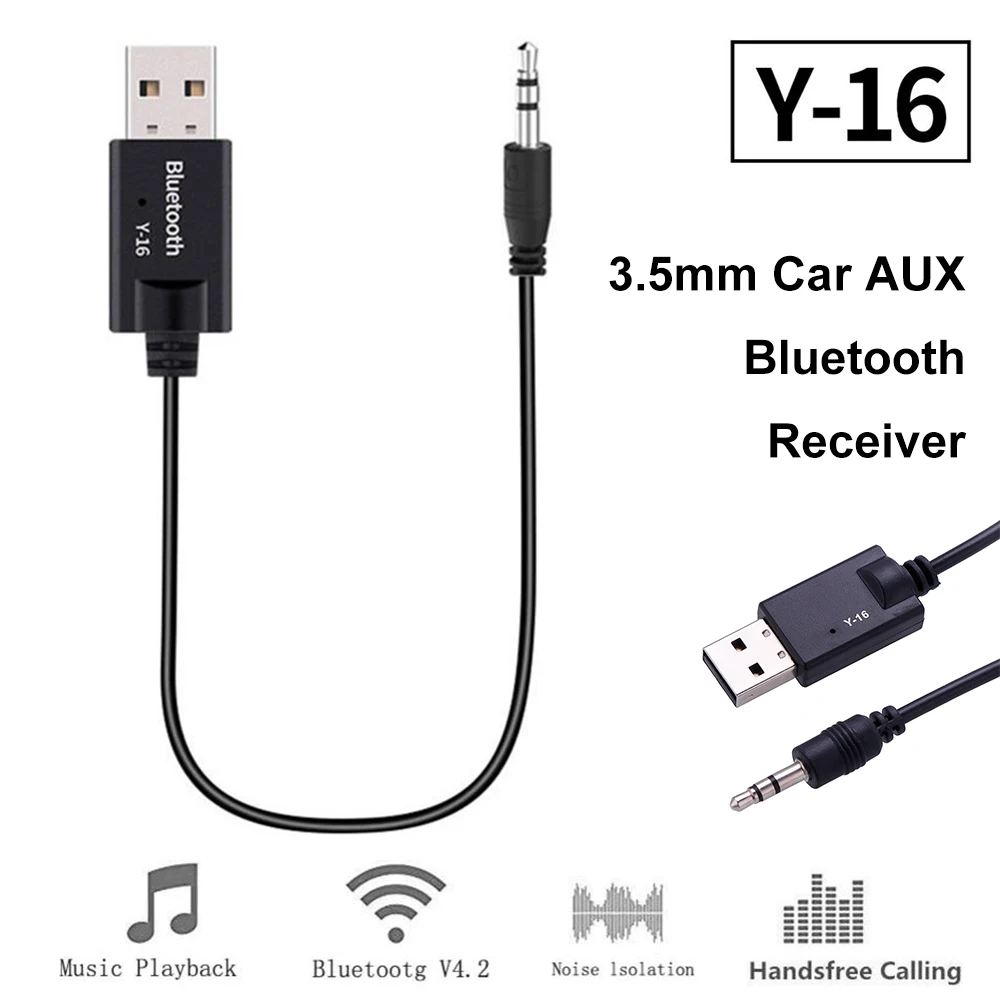 Автомобильный AUX Bluetooth ресивер с USB разъемом 3 5 мм A2DP Dongle беспроводной музыкальный