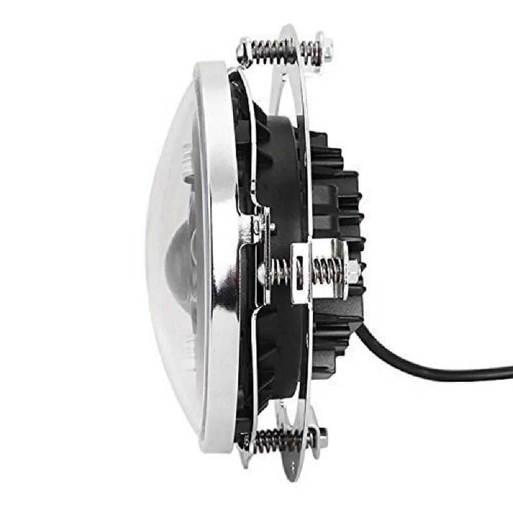 Silver LED Headlight Bracket Mount Ring For Harley Davidson 7inch Led Headlamp