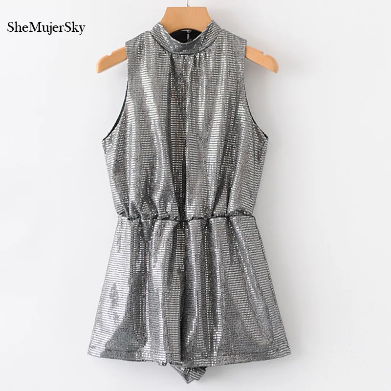 

Shemujersky Backless Playsuits Women Shorts Jumpsuits Romper Overalls Streetwear mono mujer 2019 Holiday Summer Jumpsuit