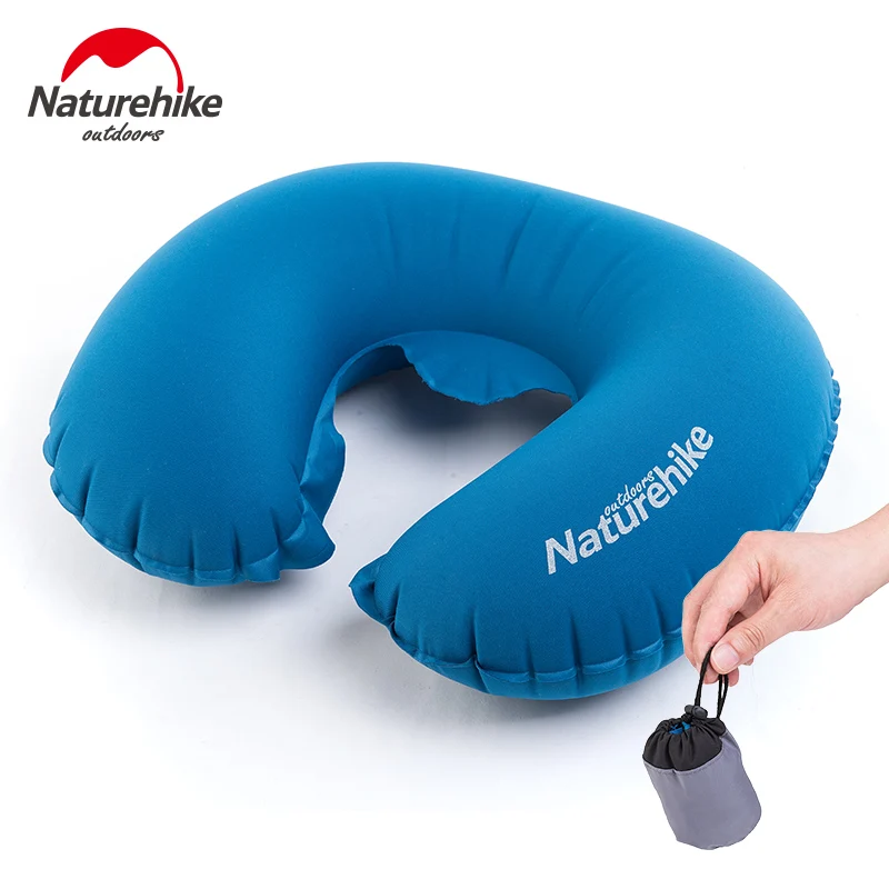 font b Naturehike b font Portable U Shape Inflatable Pillow Sleeping Gear Travel Inflatable Cushion