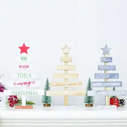 Творческий Деревянный Снежинка звезда мини Merry Рождество дерево украшения для дома капли рабочего декор Navidad 2018
