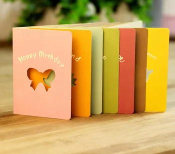 

Free ship!1lot=80pc! Sweet Creative Valentine's Day paper greeting cards / hollow small Festival holiday cards