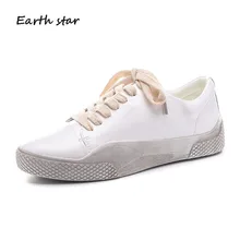 Белая обувь для отдыха; женские брендовые кроссовки из натуральной кожи на платформе; zapatos de mujer; сезон весна; chaussures femme; женская обувь
