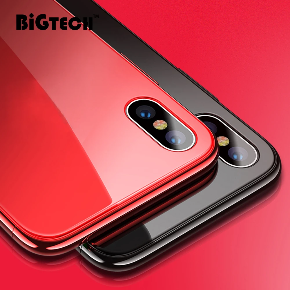 

Phone Case for iPhone XR Xs Max X 7 8 6s Plus Case Glass Cover for iPhone 7 8 6s Coque Logo Pattern Plating Edge Thin Capa on i7
