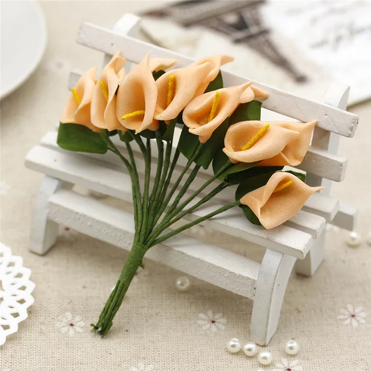 1440 шт Мини пена цветок лилии Скрапбукинг коробка Открытка с украшениями делая свадебные приглашения - Цвет: orange