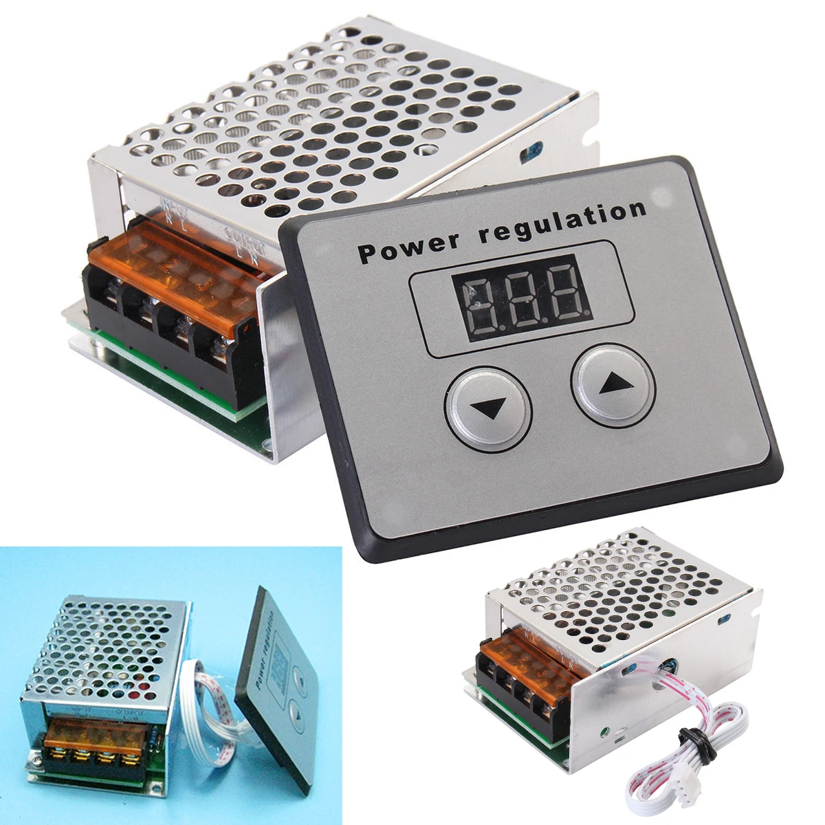 SCR Voltage Regulator Dimmer 4000W 220V AC Power Regulator Motor Speed Controls