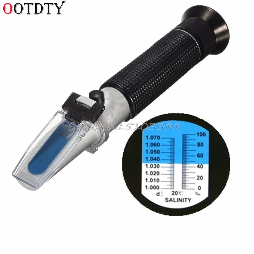 

OOTDTY Salinity Refractometer Meter Water Reader Marine 0~10% Salt Aquarium Test Tester Drop Ship