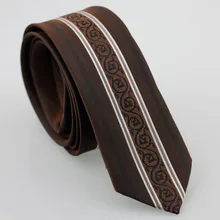 Yibei Coachella ручной работы Галстуки тонкий коричневый Средства ухода за кожей Шеи Галстуки черный Пейсли узкие Cravatta узкий Серый& Silver в Вертикальную Полоску Средства ухода за кожей Шеи Галстук