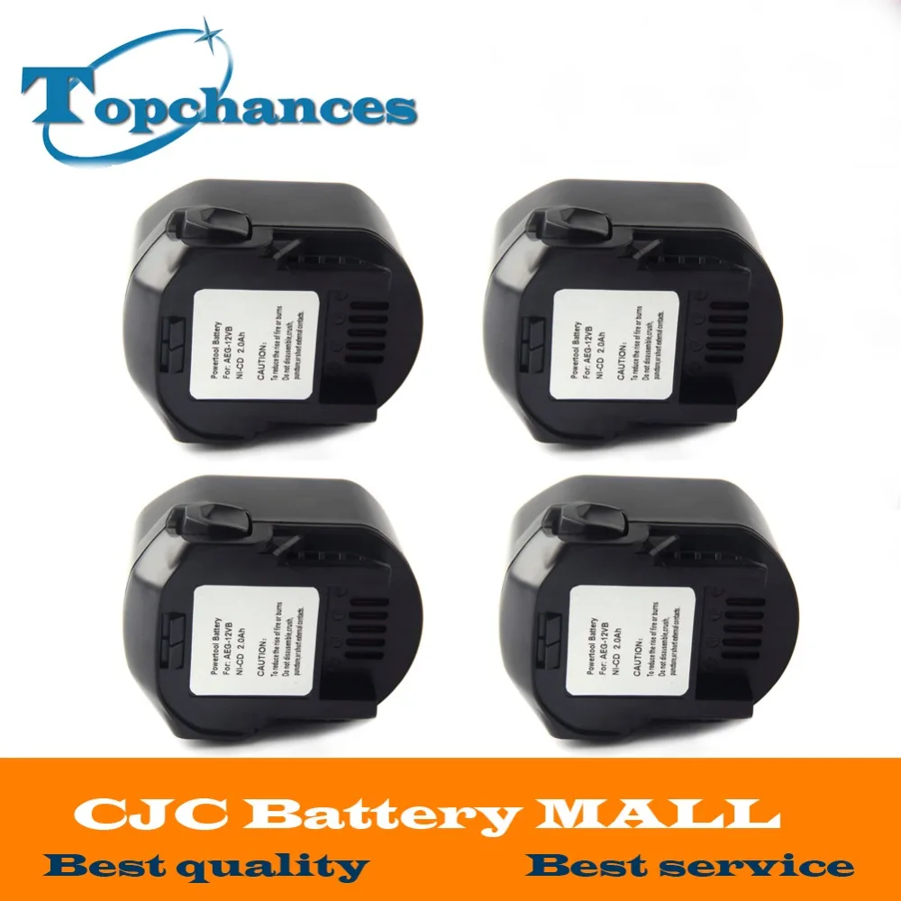4PCS AEG 12VB font b Power b font font b Tool b font Battery 12V 2000mAh