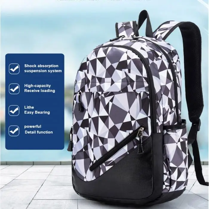 Outdoor Backpack Waterproof Large capacity Lightweight Knapsack Schoolbag Fashion City Jogging Bags for Student XR-Hot