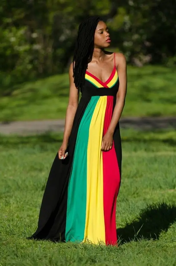 Летний стиль разноцветные Для женщин Повседневное гамак платье Мода v-образным вырезом Высокая Талия свободные vestidos рукавов elbise длинный