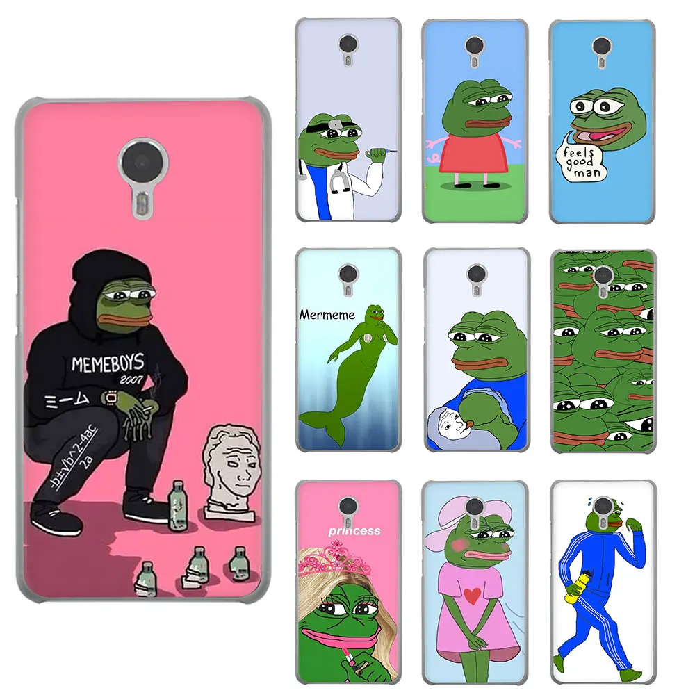 Internet Meme Smug Frog Pepe Hard Phone Cover Case for Meizu M3 M3S Mini M5 M5C M5S M6 M6S Note