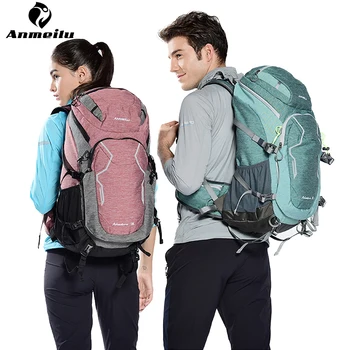 

Anmeilu 50L Outdoor Hiking Backpacks Rain Cover Nylon Waterproof Sport Bag Breathable Travel Camping Climbing Backpack Rucksack