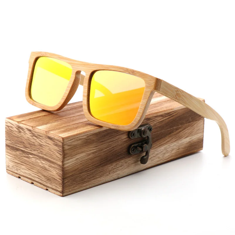 

Fashion women polarized sunglasses UV400 men travel sun glasses high quality handmade bamboo glasses with bamboo or wooden box