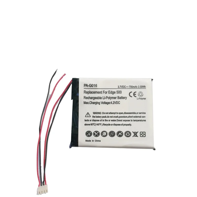 

3.7V 700mAh Battery for Garmin Edge 200 Edge 205 Edge 500 GPS LiPo Polymer Rechargeable Replacement 361-0043-00 361-0043-01