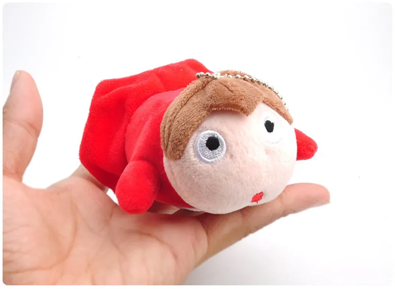 Anime Hayao Miyazaki Ponyo on the Cliff Plush Toys Small Cute Bag Phone Pendants Dolls 8cm 10pcslot  (4)