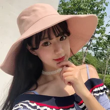 HT1805 Высококачественная хлопковая Панама женская шляпа рыбака Женская широкая с полями, солнце кепка Женская Шляпы для рыбалки летняя Панамы