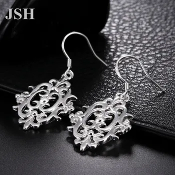 

wholesale , Retro Lady women silver color earrings party charms wedding nice cute lovely Bohemia fashion classic jewelry LE046