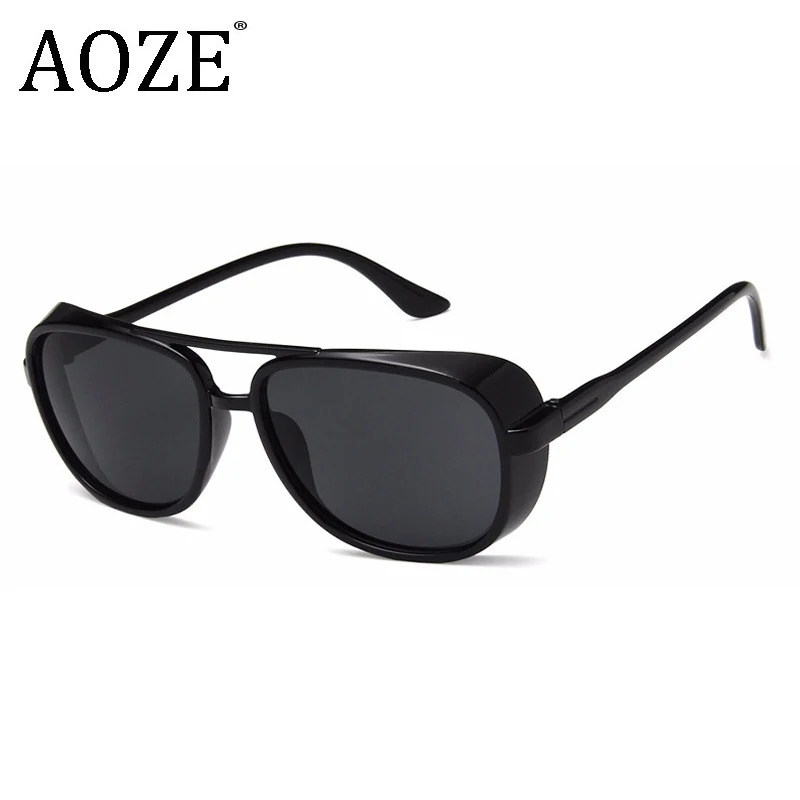 AOZE Tony stark Sunglasses Men Rossi Coating retro Vintage Designer Sunglasses UV400 Oculos Masculino Gafas de 2146