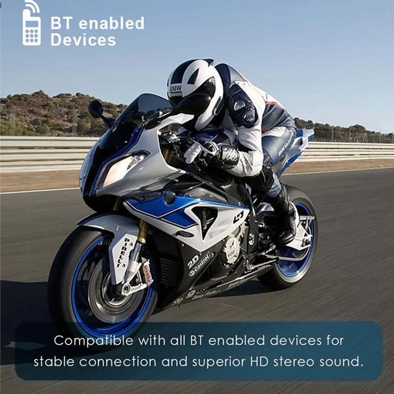 Беспроводные Bluetooth наушники гарнитура для езды на мотоцикле шлеме громкая связь