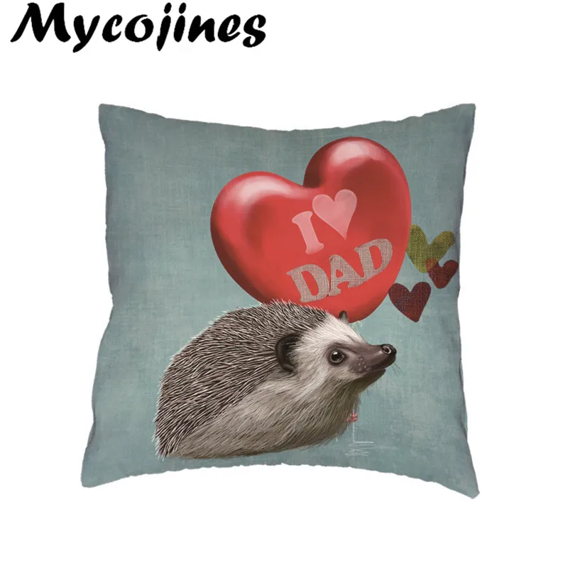 Чехол для подушки с рисунком ежика из мультфильма 45*45 см квадратный чехол