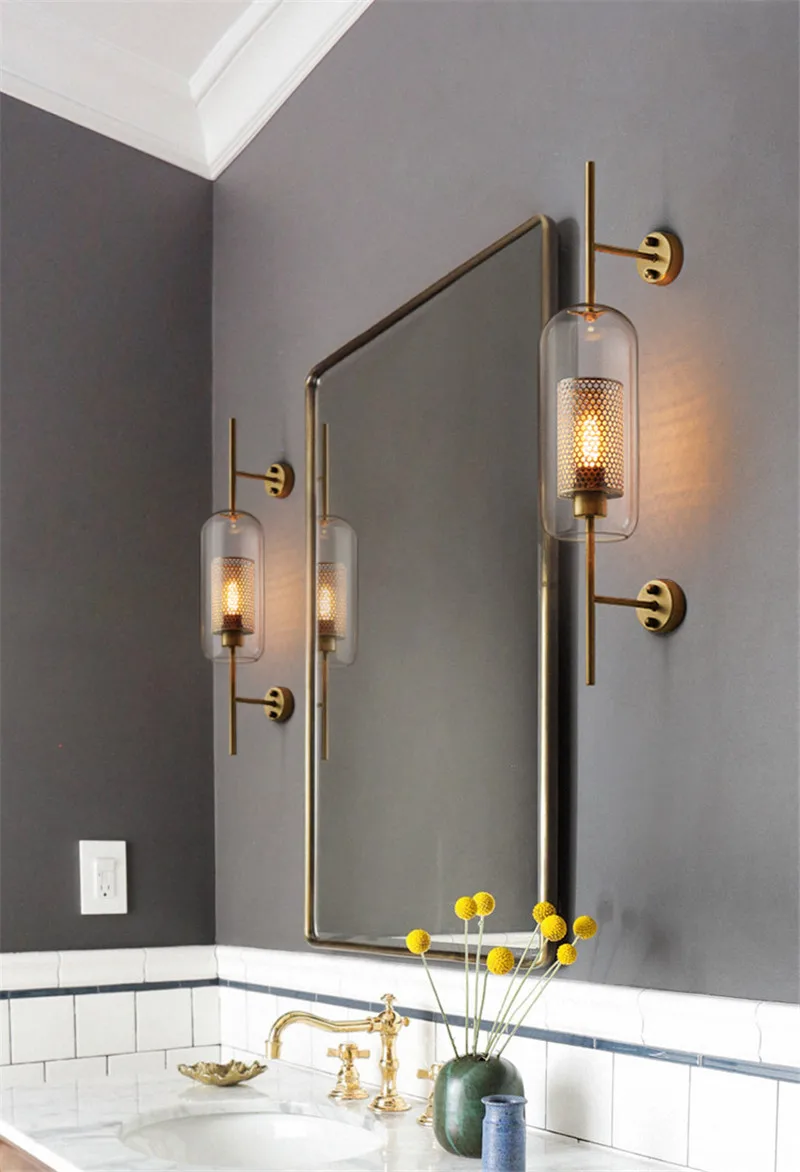 Industrial Loft Bronze Wall Lamp-17