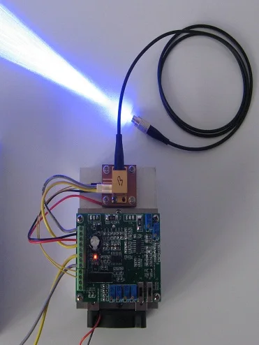 

DIY fiber 1W blue laser module, OEM 0.1-3W, drive circuit, simple module