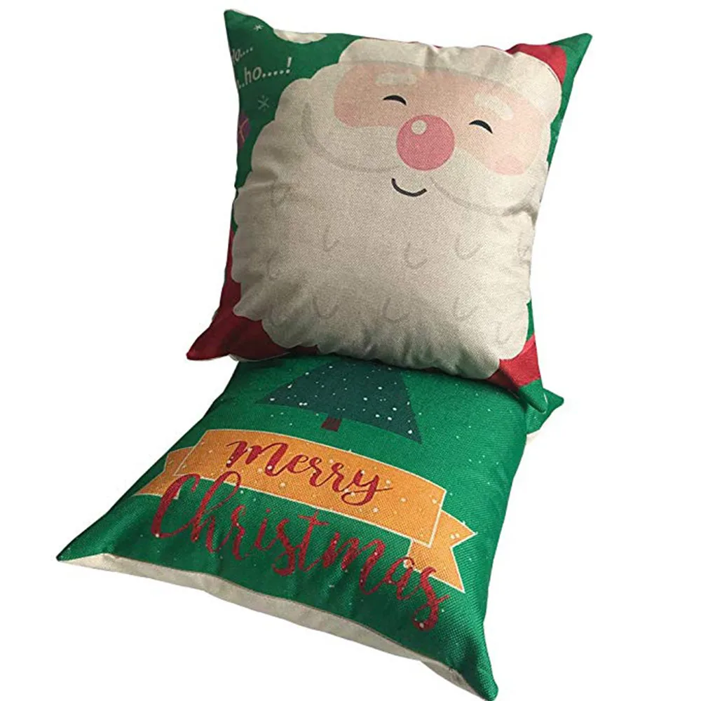 

ISHOWTIENDA 2Pcs Home Decor Cushion Cover Graffi Style Throw Pillowcase Pillow Covers printed sofa decorative cushions green
