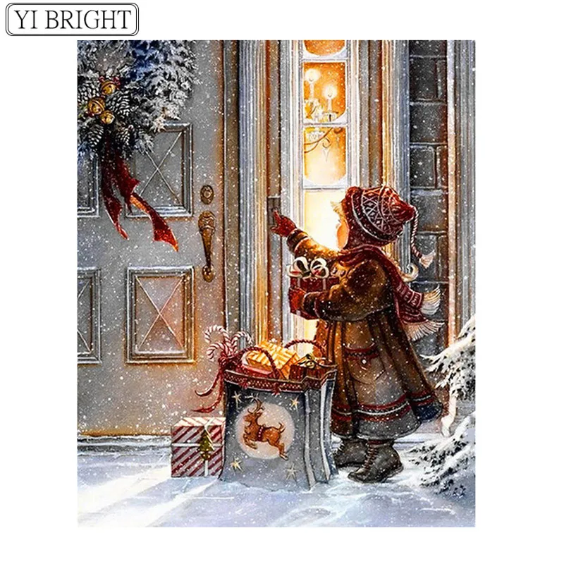 

5D DIY Diamond Painting Christmas Night Diamond Mosaic Embroidery Needlework Cross Stitch Landscape Full Square Gift XY1