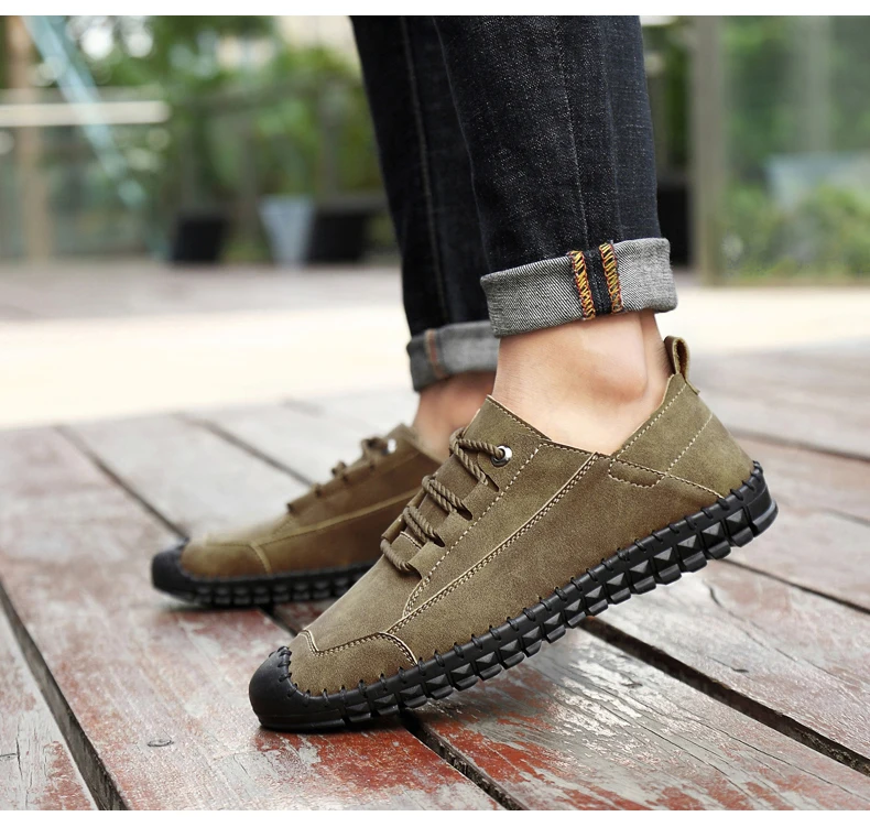 2019 New Fashion Leather Spring Casual Shoes Men's Shoes Handmade Vintage Loafers Men Flats Hot Sale Moccasins Sneakers Big Size HTB1zVxaayfrK1RjSspbq6A4pFXai - 2019 New Fashion Leather Spring Casual Shoes Men's Shoes Handmade Vintage Loafers Men Flats Hot Sale Moccasins Sneakers Big Size