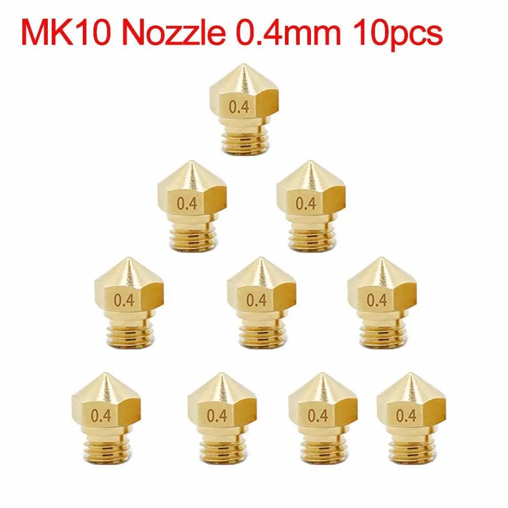 10 шт. насадки для экструдера Mk10 M7 3D принтера Wanhao Dupicator D4/i3/dremel Qidi Makerbot 0 4 мм|Детали и