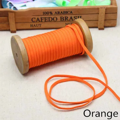 Meetee 23 ярдов 5 мм веревка эластичная лента веревка лента плечевой ремень детская лента для волос кольцо для волос обувь аксессуары ручной работы BD393 - Цвет: Orange