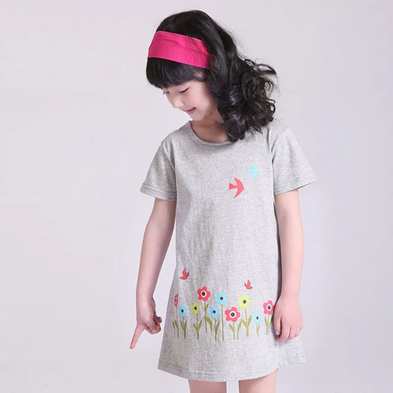 Принцессы для девочек ночные рубашки летние шорты рукавом Цветы мультфильм Ночная рубашка Пижама для девочек пижамы Дети Детская ночная рубашка платья