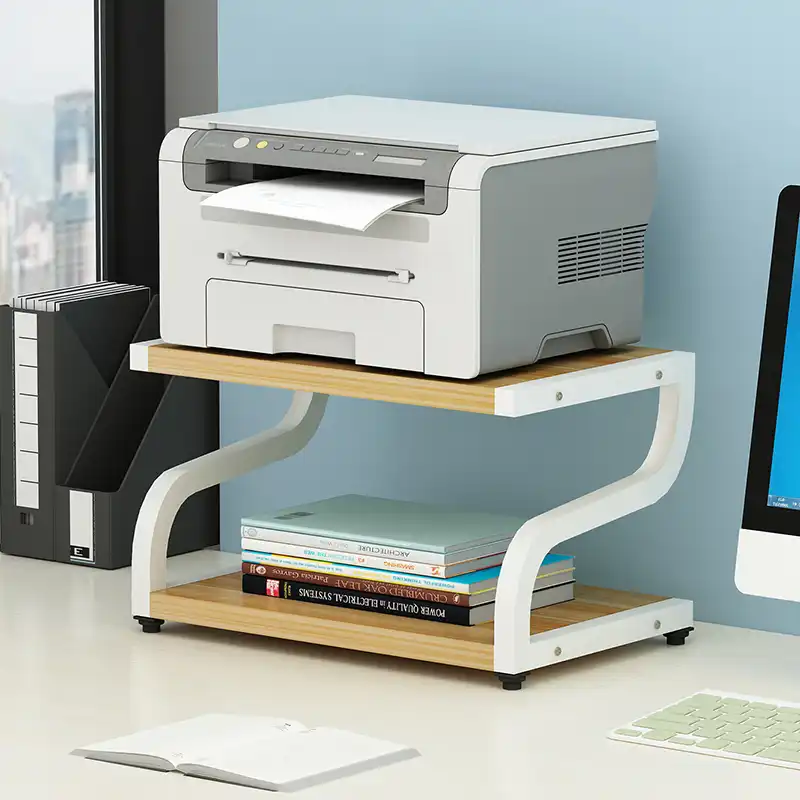 Creative Metalworking Wood Printer Shelf Office File Double