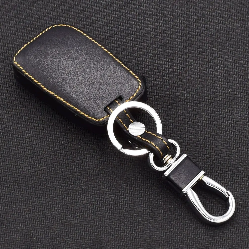 ATOBABI Genuine Leather Car Key Case Bag For VW Golf 7 Volkswagen MK7 New Polo Skada Octavia A7 SEAT Leon Folding Remote Cover
