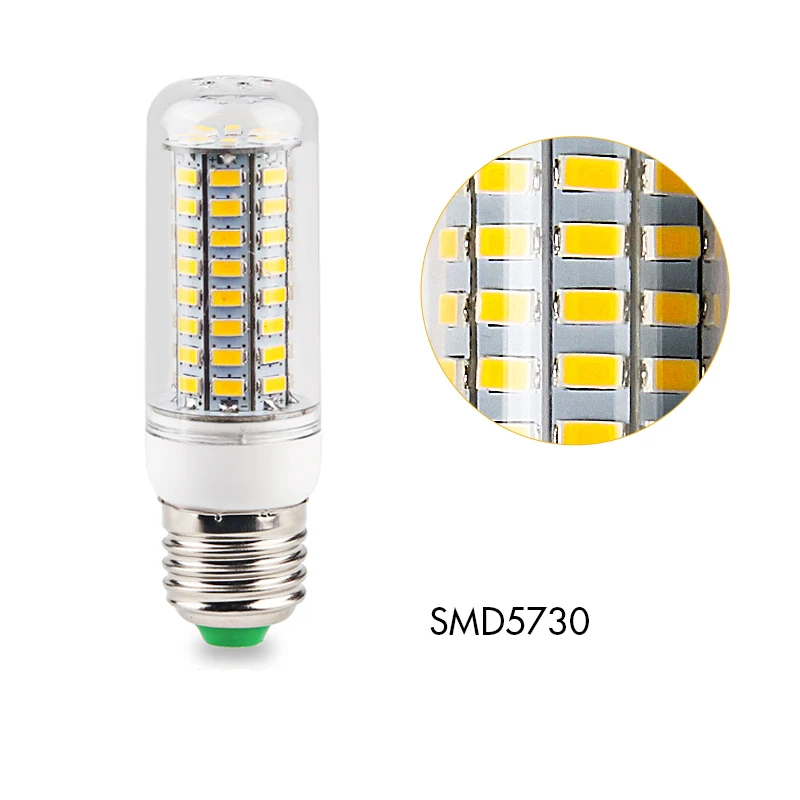 E27 E14 Светодиодный лампа Кукуруза 220 240 V SMD 5730 СВЕТОДИОДНЫЙ Свет 24 48 69 72