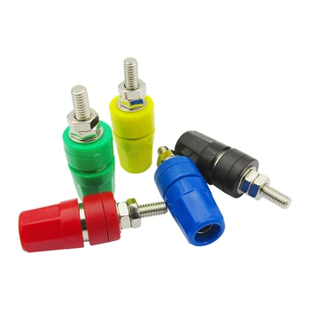 

Banana socket, M4*36 pure copper terminal, 4mm banana outlet, 20A connection terminal, banana plug grounding pin(5 pieces)