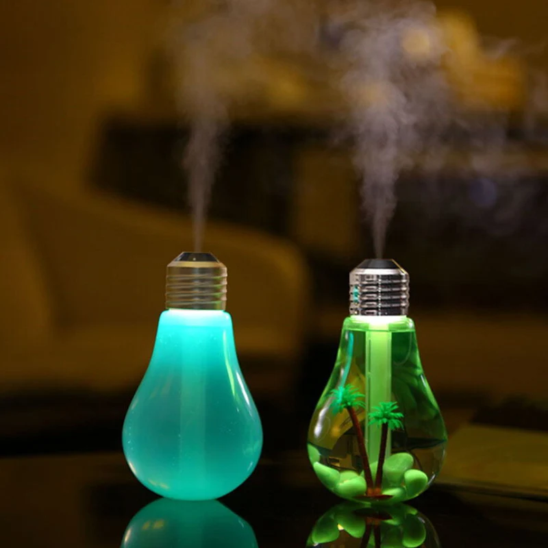 

400ml LED Lamp Air Ultrasonic Humidifier Air Freshener for Home Essential Oil Diffuser Atomizer Mist Maker