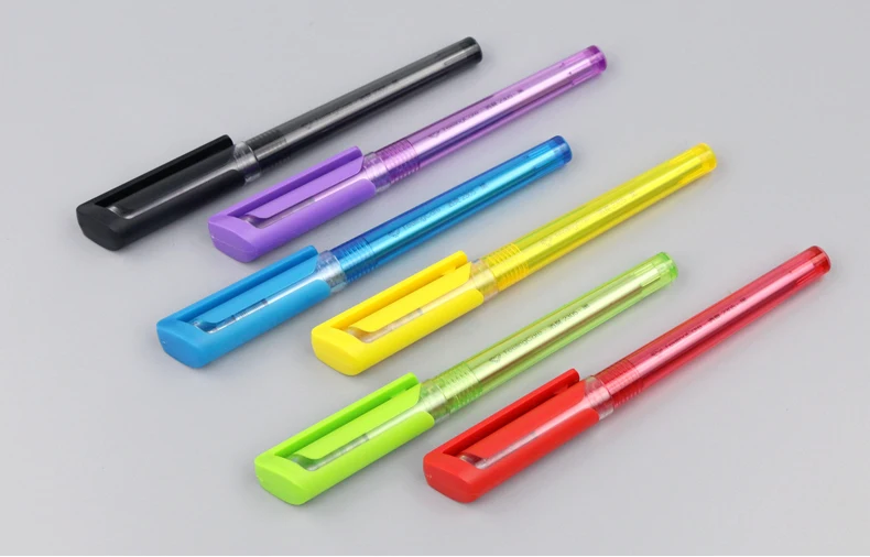 Personalizada com Logotipo Caneta Plástico Tampado Pçs - Lote Snap-on Colorido Presente Publicidade 200 Gel 8 Cheap Canetas de gel