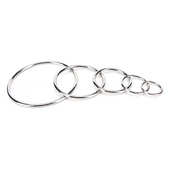 

Multi-size Simple Round Silver Metallic Metal Hoop Ring For DIY Manual Handmade Wicker Crafts Tool Parts 5 Sizes